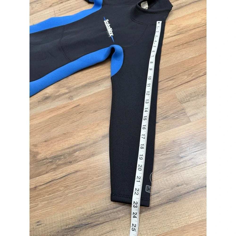 ScubaMax 3mm Wetsuit Size 14 Youth Full Body Diving Surf‎ Suit Black Blue